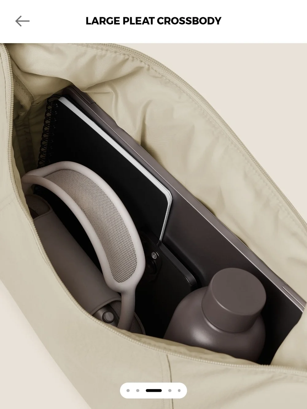 Gymshark Crescent Hobo Bag in Light Gray